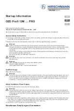 Preview for 1 page of Belden Hirschmann OZD Profi 12M Pro Series Startup Information