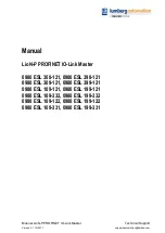 Preview for 1 page of Belden Lumberg Automation LioN-P PROFINET IO-Link Master 0980 ESL 109-121 Manual