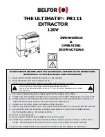 Preview for 1 page of Belfort ULTIMATE PB111 Information & Operating Instructions