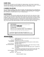 Preview for 3 page of Belfort ULTIMATE PB111 Information & Operating Instructions