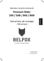 Preview for 69 page of BelFox Premium Slider 500 Manual