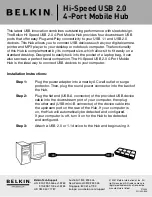 Предварительный просмотр 1 страницы Belkin 4-Port Mobile Hub Installation Instructions