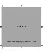 Belkin auto/air power adapter for dell User Manual preview