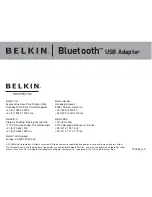 Предварительный просмотр 28 страницы Belkin BLUETOOTH USB ADAPER Manual