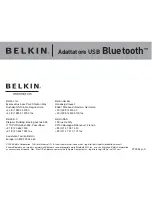 Предварительный просмотр 168 страницы Belkin BLUETOOTH USB ADAPER Manual