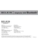 Предварительный просмотр 196 страницы Belkin BLUETOOTH USB ADAPER Manual