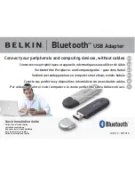 Предварительный просмотр 1 страницы Belkin Bluetooth USB Adapter F8T012 Quick Installation Manual