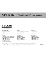 Предварительный просмотр 15 страницы Belkin Bluetooth USB Adapter F8T012 Quick Installation Manual