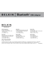 Предварительный просмотр 43 страницы Belkin Bluetooth USB Adapter F8T012 Quick Installation Manual