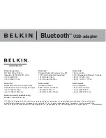 Предварительный просмотр 57 страницы Belkin Bluetooth USB Adapter F8T012 Quick Installation Manual