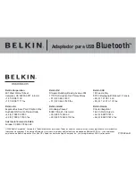 Предварительный просмотр 71 страницы Belkin Bluetooth USB Adapter F8T012 Quick Installation Manual