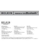 Предварительный просмотр 85 страницы Belkin Bluetooth USB Adapter F8T012 Quick Installation Manual