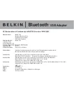 Предварительный просмотр 87 страницы Belkin Bluetooth USB Adapter F8T012 Quick Installation Manual