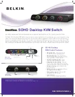 Belkin F1DD104L - SOHO KVM Switch DVI Specifications предпросмотр