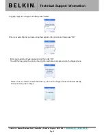 Предварительный просмотр 2 страницы Belkin F1P000GNUKSK BASIC CONNECTION Technical Support Information