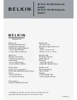 Предварительный просмотр 20 страницы Belkin F5D5131-16 - 10/100 Switch User Manual