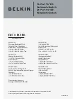 Предварительный просмотр 60 страницы Belkin F5D5131-16 - 10/100 Switch User Manual