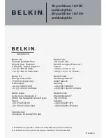 Предварительный просмотр 180 страницы Belkin F5D5131-16 - 10/100 Switch User Manual