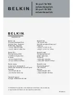 Предварительный просмотр 200 страницы Belkin F5D5131-16 - 10/100 Switch User Manual