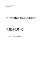 Preview for 1 page of Belkin F5D8053 User Manual