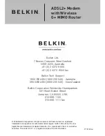 Предварительный просмотр 1 страницы Belkin F5D9630-4 User Manual