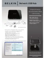 Предварительный просмотр 1 страницы Belkin F5L009 - Network USB Hub Brochure