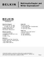 Предварительный просмотр 1 страницы Belkin F5U213 User Manual