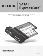 Предварительный просмотр 2 страницы Belkin F5U239 - SATA II ExpressCard Storage Controller Serial User Manual