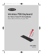 Belkin F8U1500 - Wireless PDA Keyboard User Manual preview