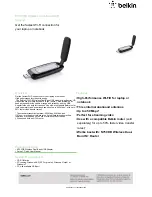 Belkin F9L1103 Speicifcations предпросмотр