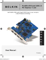 Belkin FireWire 800 and USB 2.0 PCI Express Card F5U602EA User Manual preview