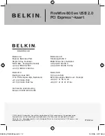 Предварительный просмотр 56 страницы Belkin FireWire 800 and USB 2.0 PCI Express Card F5U602EA User Manual