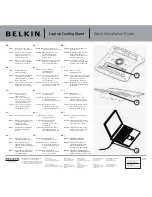 Preview for 1 page of Belkin LAPTOP COOLING STAND Quick Installation Manual