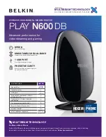 Предварительный просмотр 1 страницы Belkin N600 DB Specifications