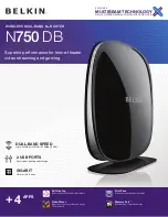 Belkin N750 DB Specifications preview