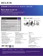 Preview for 2 page of Belkin N750 DB Specifications