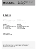 Belkin OmniView F1DA104P User Manual предпросмотр