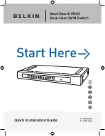 Предварительный просмотр 1 страницы Belkin OMNIVIEW PRO3 F1DA208ZEA Quick Install Manual