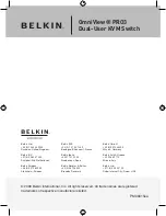 Предварительный просмотр 8 страницы Belkin OMNIVIEW PRO3 F1DA208ZEA Quick Install Manual