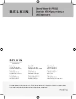 Предварительный просмотр 16 страницы Belkin OMNIVIEW PRO3 F1DA208ZEA Quick Install Manual