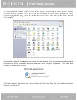 Предварительный просмотр 5 страницы Belkin TSG-UK-1-001 Self Help Manual