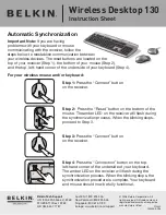 Предварительный просмотр 1 страницы Belkin Wireless Desktop 130 Instruction Sheet