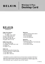 Belkin Wireless Gplus Notebook Card User Manual предпросмотр