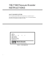 Предварительный просмотр 2 страницы Bell and Gossett 70E Installation, Operation & Maintenance Instructions Manual