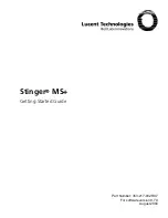 BELL LABS INNOVATIONS Lucent Technologies Stinger MS+ Getting Started Manual preview