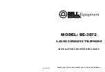 Bell Sonecor Equipment BE-3872TF Installation And Operating Manual preview