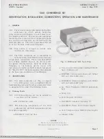 Preview for 1 page of Bell System Practices 50A1 Identification, Installation, Connections, Operation, And Maintenance