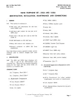 Preview for 1 page of Bell System 1220A Installation & Maintenance Manual