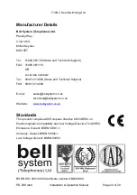 Предварительный просмотр 20 страницы Bell System 719S Installation & Operation Manual