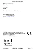 Предварительный просмотр 52 страницы Bell System bellagio Installation & Operation Manual